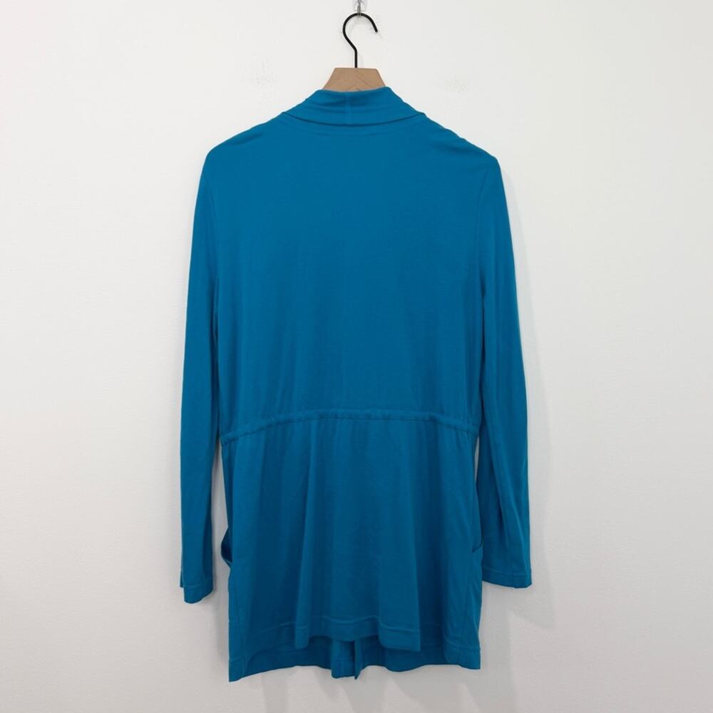 St. John Yellow Label Casual Jersey Knit Jacket in Turquoise Blue size Medium - Picture 2 of 7
